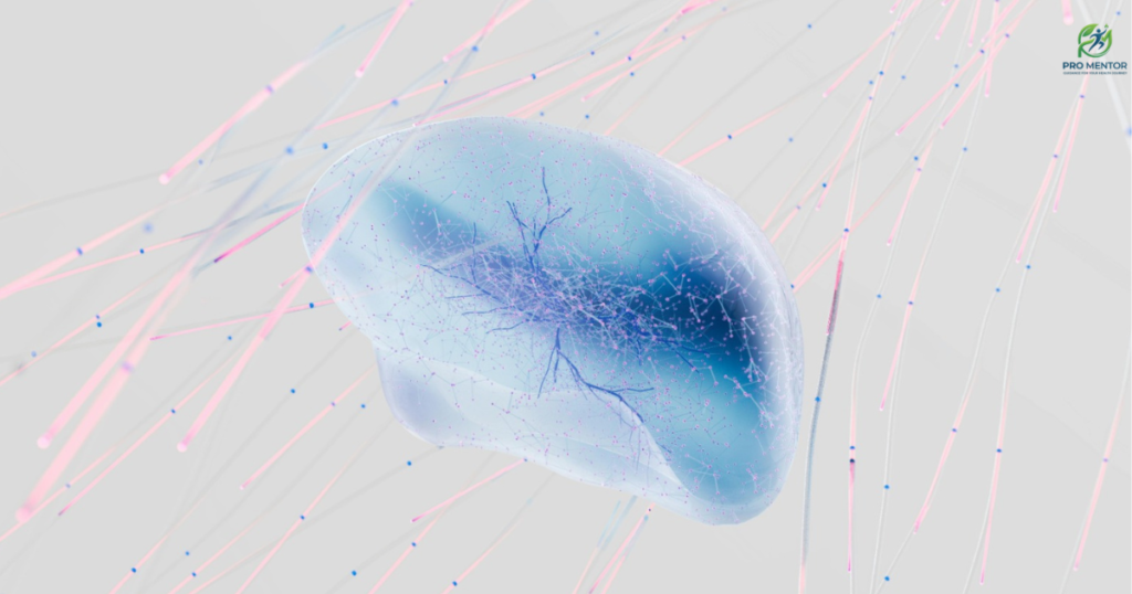 Abstract representation of a calm nervous system for better sleep